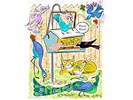 Birdseed Cafe Cartoon